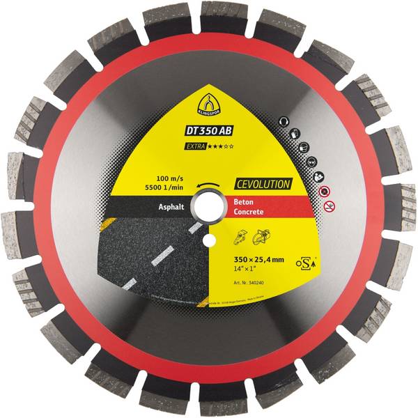 Diamantgroßtrennscheibe DT 350 AB CEVOLUTION für Asphalt Beton Weitverzahnung 400 x 3,6 x 25,4 mm