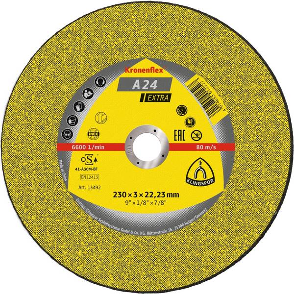 25 Stück Kronenflex Trennscheiben A 24 EX gerade Metall universal 230 x 3 x 22,23 mm