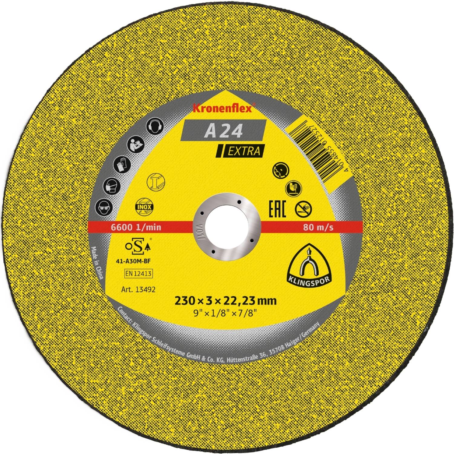 25 Stück Kronenflex Trennscheiben A 24 EX gerade Metall universal 230 x 3 x 22,23 mm-0