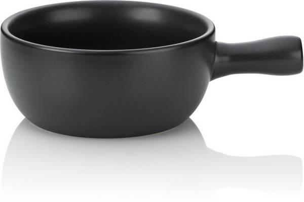 Fonduepfanne Basel 2 Liter Keramik schwarz