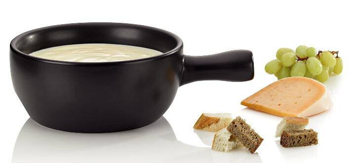 Fonduepfanne Basel 2 Liter Keramik schwarz-2