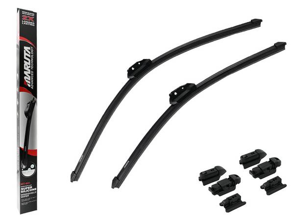 MARUTA Lotus Perl-Effekt Scheibenwischer SET 650 mm / 525mm (650mm/530mm) - universal - vorne, Aero-dynamik