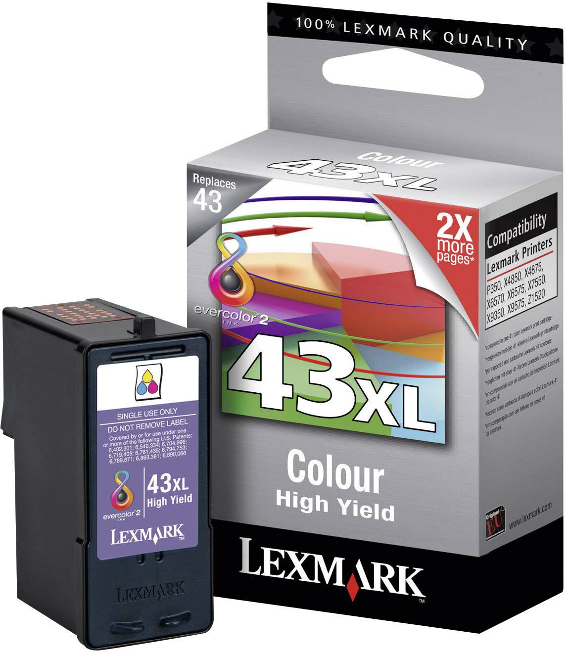 Lexmark Cartridge No. 43 - Farbe (Cyan, Magenta, Gelb) - Original - Tintenpatron-1