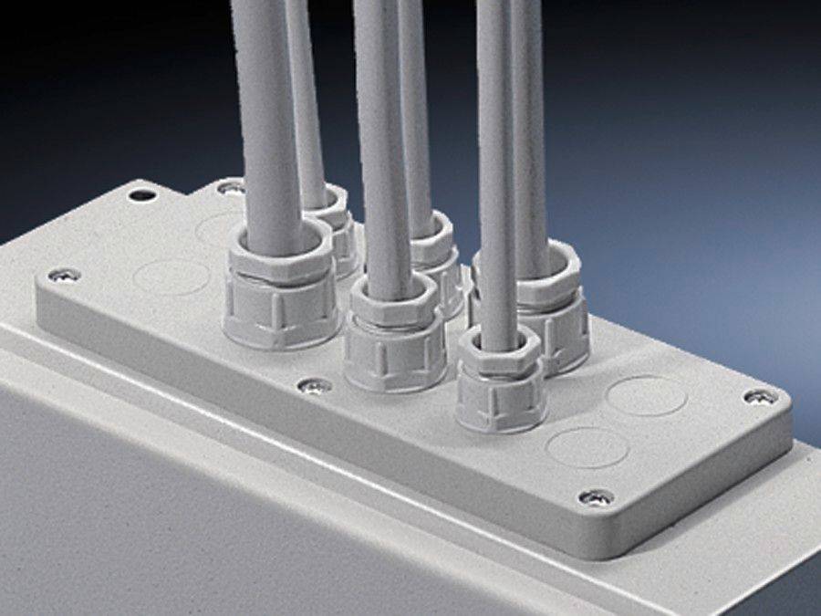 Rittal KL 1582.000 Kunststoff-Kabelflanschplatten mit PG Vorprägung-0