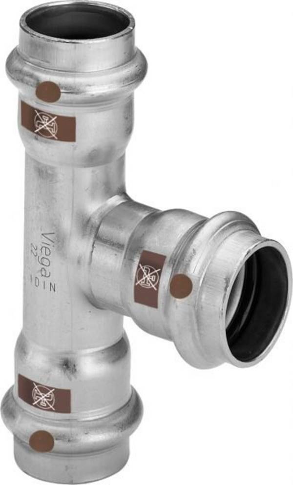 VIEGA T-Stück mit SC Temponox 1718 in 54x28x54mm Stahl nichtrostend