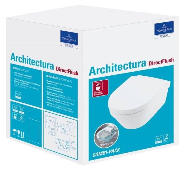 Villeroy & Boch V&B Combi-Pack ARCHITECTURA DirectFlush we-7