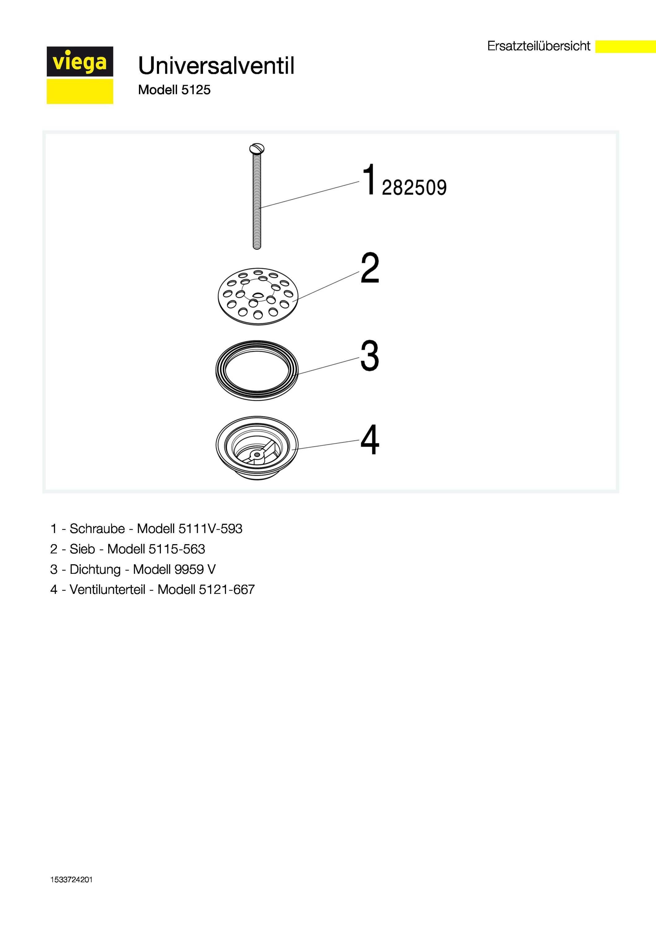 Viega Universalventil mit Sieb 11/4" x 60 mm-2
