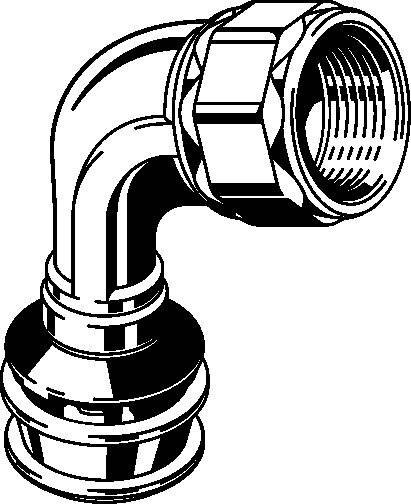 Viega Übergangsbogen Raxofix 5314.11 16mmxRp 1/2, 90Gr., m SC, Siliziumbr.-2