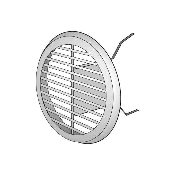 Helios Lüftungsgitter LGK 150, Kunststoff, DN 125-150, Weiß