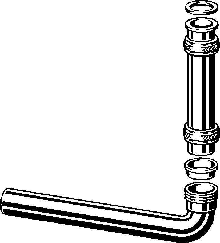 Viega Ablaufbogen 5621.1-880 G 1 1/4x32x255mm, 90G, Messing verchromt-3