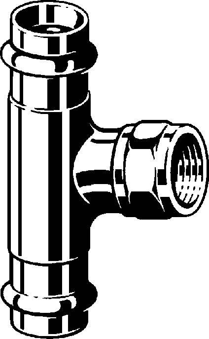 Viega T-Stück Sanpress 2217.2 22xRp 3/4x22mm, RG o Sil-br, SC-Con.-2