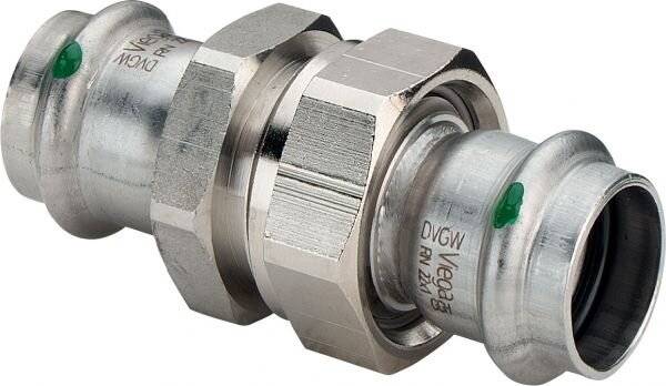 Viega Sanpress Inox-Verschraubung SC-Contur, Stahl nichtrostend, Modell 2360, VdS-Zulassung, d: 35, 1 Stk.