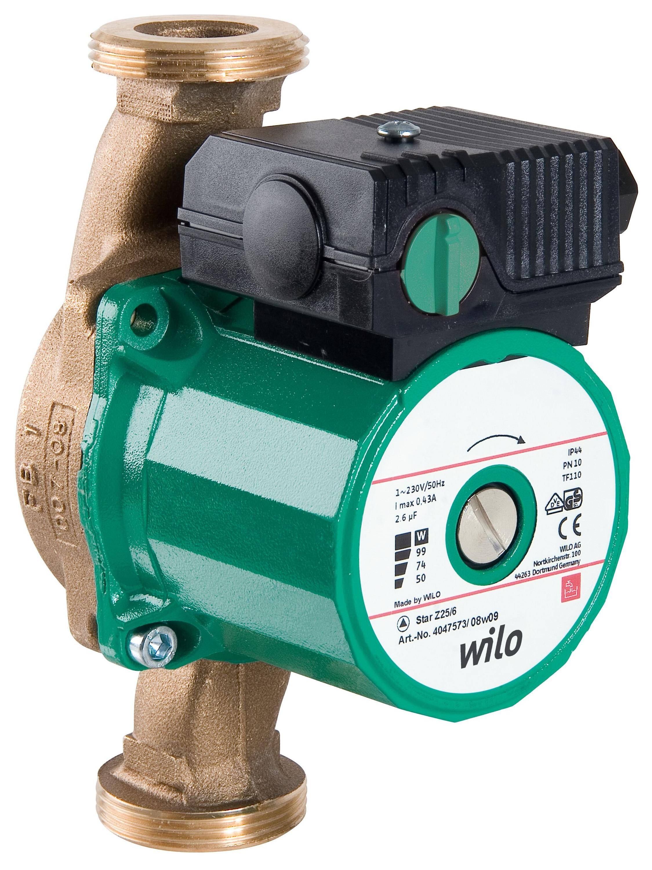 WILO Nassläufer-Standardpumpe Star-Z 25/2,Rp1,1x230V,46W-3