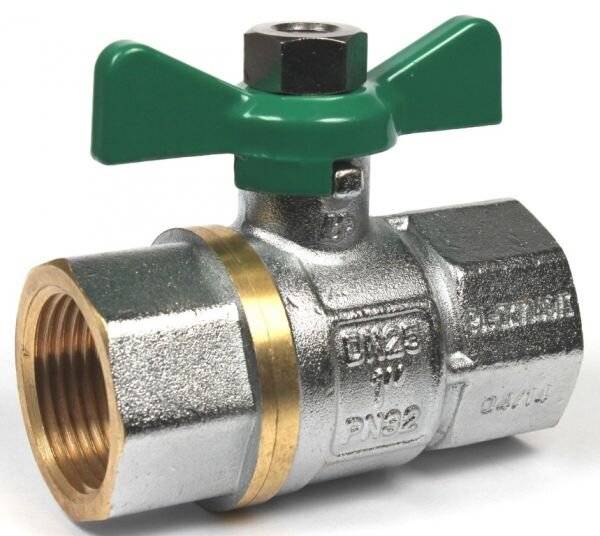 concept Trinkw.Kugelhahn 1 " IG DVGW EN ISO 228/1 Pms vc.Flügelgriff Alu grün-0