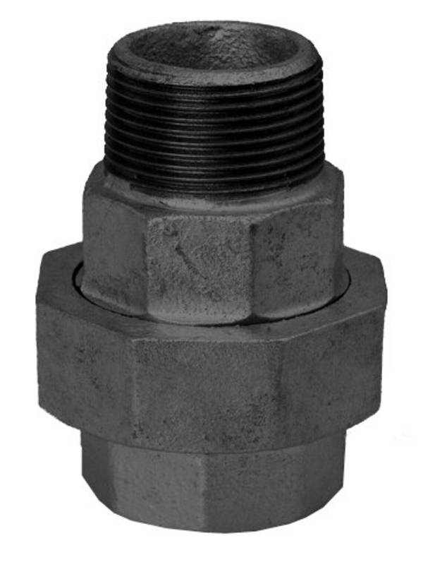 SCHMIDT HERMANN Temperguss-Verschraubung Nr.341I/A 14341032, 11/4" konisch dichtend schwarz
