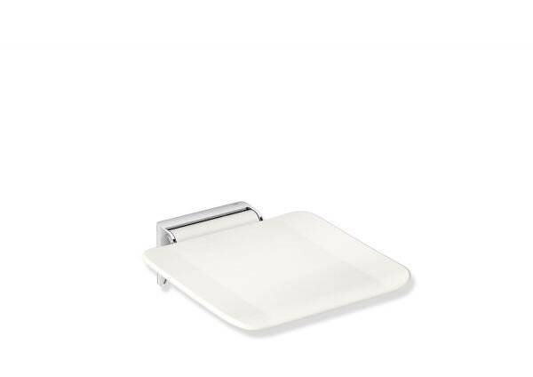 HEWI Klappsitz System 900 350x415mm chrom Sitzfläche Kunststoff signalweiß-3