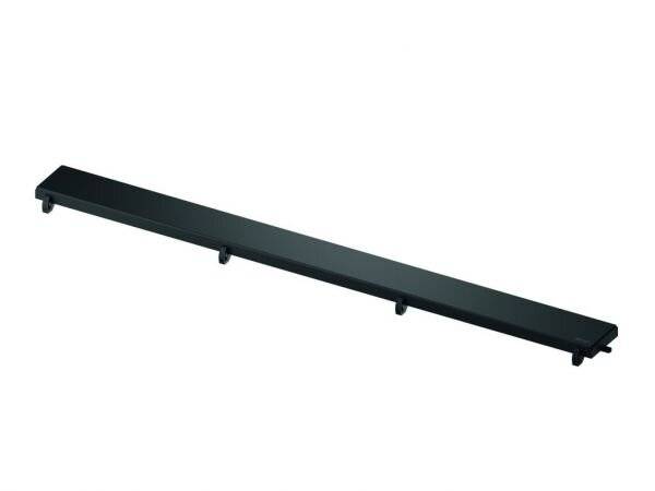 concept 200 Designrost "steel" Edelst., schwarz für Duschrinne, 700 mm
