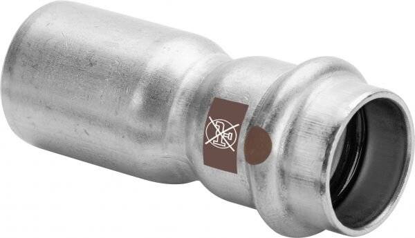 Viega Temponox-Reduzierstück, Stahl nichtrostend, Modell 1715.1, d1 54, d2 28, 1 Stk.