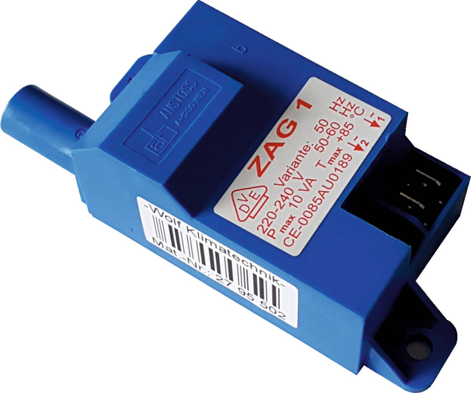 Wolf Zündtrafo 50Hz für Gas-Brennwerttherme GB, TGB-2