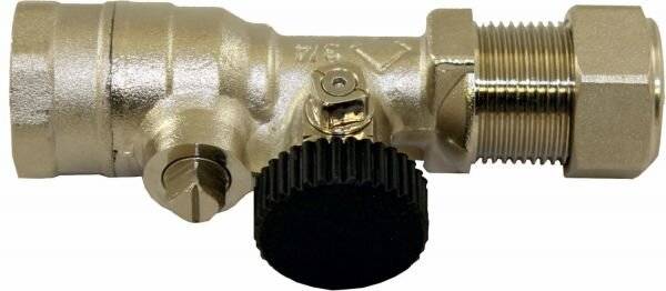 Wolf Durchgangswartungshahn 3/4" mit KFE-Hahn, Aufputz, verchromt-1