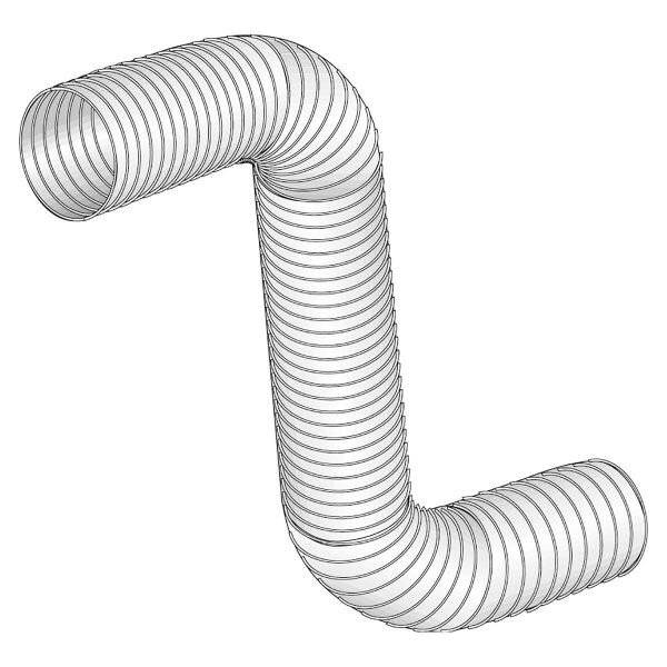 Helios Lüftungsschlauch KLS 100/1000, Länge 1m, Kunststoff, DN 100-0