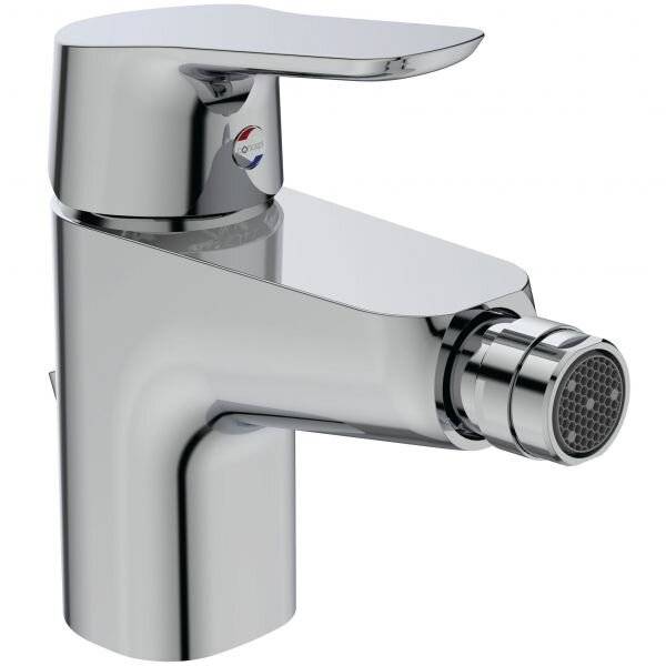 concept 100 Bidet-Einhandmischer Chrom, m. Ablaufgarn./Ausladung 114mm/Höhe 78mm