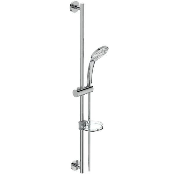 IDEAL STANDARD Brausekombination Idealra 3-Funktionshandbrause, d:100mm Chrom-0