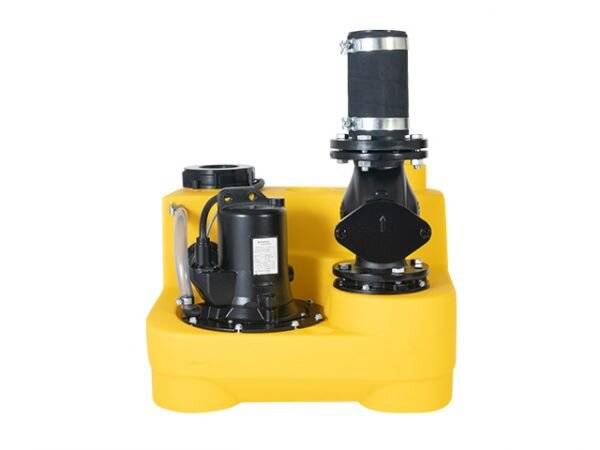 JUNG PUMPE FÄKALIENHEBEANLAGE COMPLI 400 230 V, MONTIERTE RÜCKSCHLAGKLAPPE