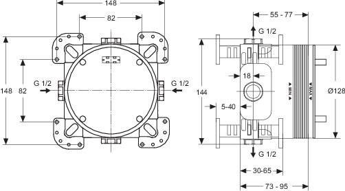 IDEAL STANDARD UP-Bausatz 1 EASY-Box, für Einhebelmischer und Thermostate-1