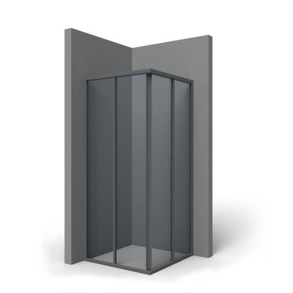 PALME Drive Eckteil 2tlg.l 90x200cm ESG silber-1