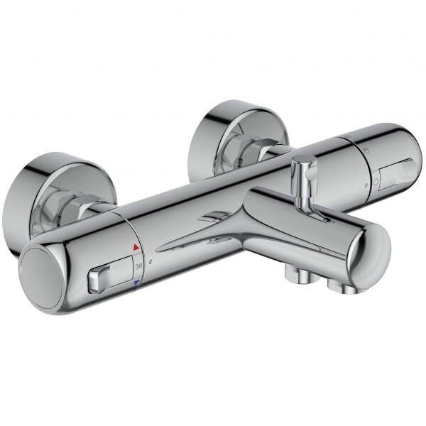 concept 100 Bade-AP-Thermostat Chrom, Cool Body/m.Rückflussverhinderer/Auslad.-0