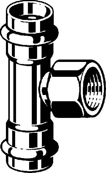 Viega T-Stück Prestabo 1117.2 22mmxRp 1/2x22mm, St unl., SC, Mehrk.-1