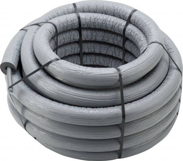 VIEGA Rohr Raxofix 5302.3 mit 26mm Dämmung in 25x2,7mm Kunststoff grau