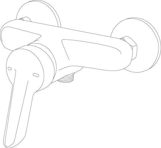 IDEAL STANDARD Brausespezialarmatur AP C Ausladung 50mm, Chrom-1