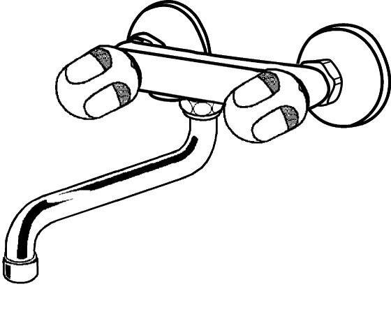 IDEAL STANDARD Wand-Küchenarmatur Alpha,-0