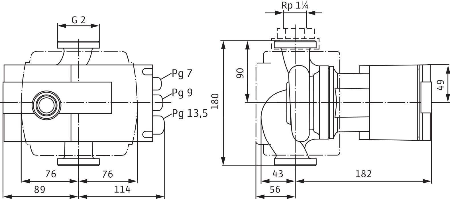 WILO Hocheffizienzpumpe WILO Stratos PN 6/10 30/1-10, BL 180mm, Rp 11/4, Nr.2103611-2