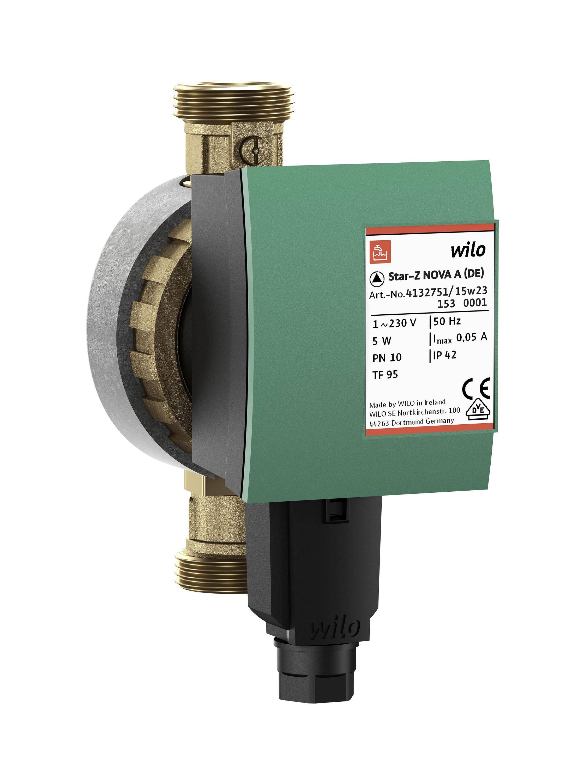 WILO Nassläufer-Hocheffizienzpumpe Star-Z NOVA A,G1-PN10,1x230V,5W-1