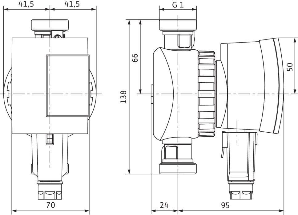 WILO Nassläufer-Hocheffizienzpumpe Star-Z NOVA A,G1-PN10,1x230V,5W-3