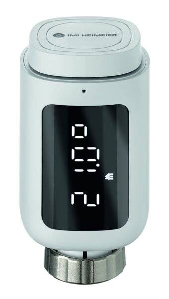 IMI Heimeier Smarter Thermostatkopf HeimSync, Bluetooth, Smartphone-Programmierung, M30x1,5, 5-30 Grad C, Weiß RAL 9016-4
