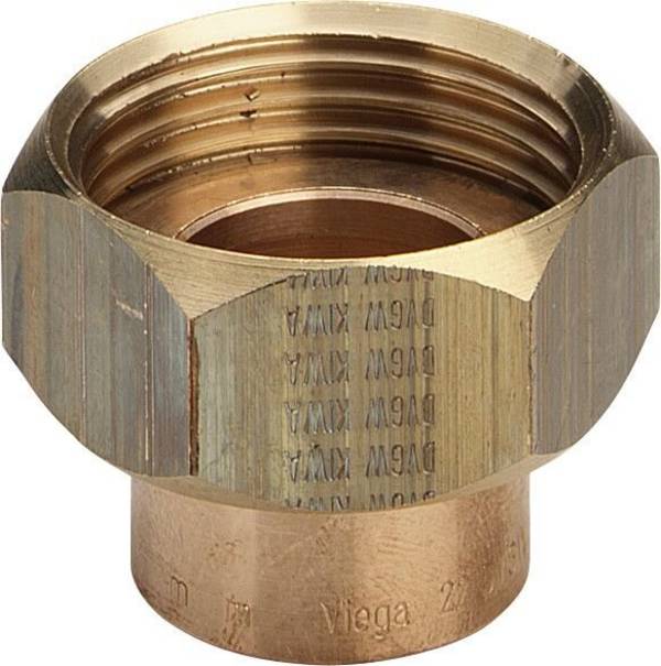 VIEGA Rotguss Verschraubung 94359 15x3/4", flachdichtend