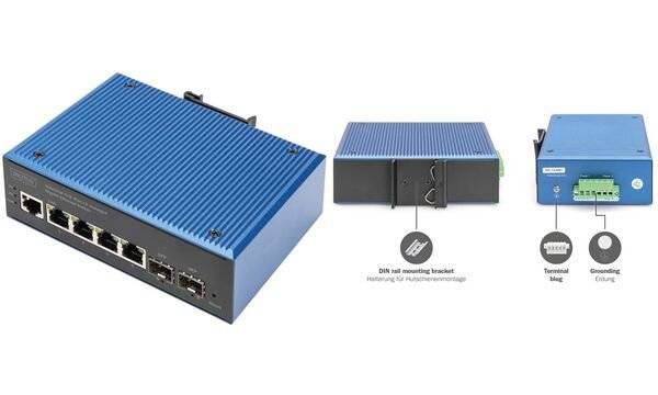 DIGITUS Industrial 4+2 -Port L2 managed Gigabit Ethernet Switch-4