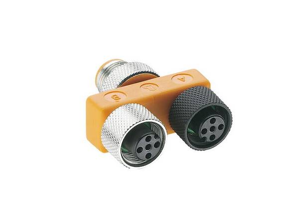 Lumberg ASBS 2 M12-5 T-Stück 5 polig M12 Stecker auf 2 x M12 Kupplung
