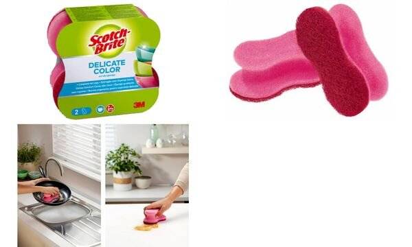 Scotch-Brite Universalschwamm Delicate Color Comfort, pink (18020093)-1