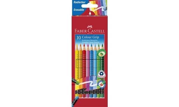 Faber-Castell GRIP 2001 - Farbstift - Aquarell - nicht dauerhaft - mit Radierer (Packung mit 10)-2