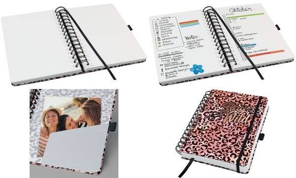 Spiral-Notizbuch Jolie Dot-Lineatur A5 Pink Leo Love 240 Seiten 120g-2