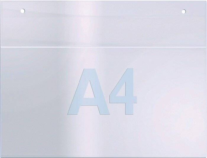 Wandprospekthalter DIN A4 quer Acryl transp.-2