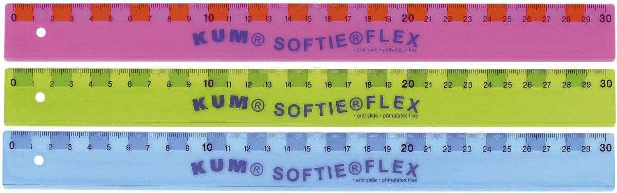 Lineal Kunststoff SOFTIE®FLEX - 30 cm, flexibel,