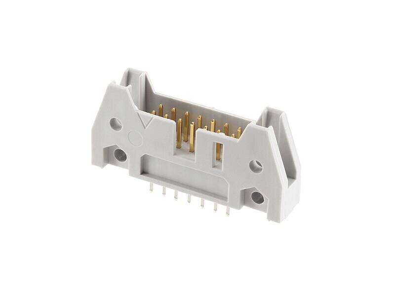 DIN 41651 Wannenstecker 14 polig mit Verriegelung gerade Rastermaß 2,54 mm-4