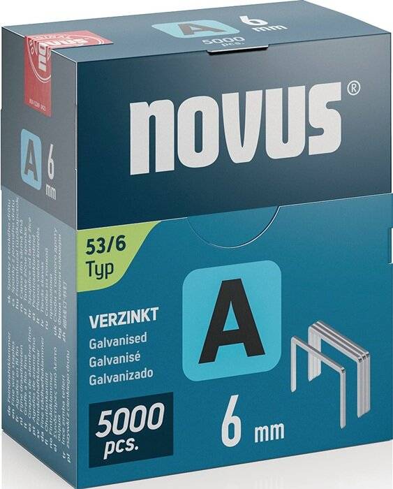 Feindrahtklammer A Typ 53 Klammer-B.11,3mm 6mm 0,75mm 5000 St.NOVUS