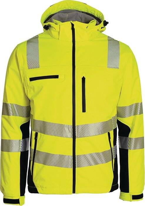 Winter-Warnschutzsoftshelljacke Gr.M gelb-schwarz PREVENT TRENDLINE-2